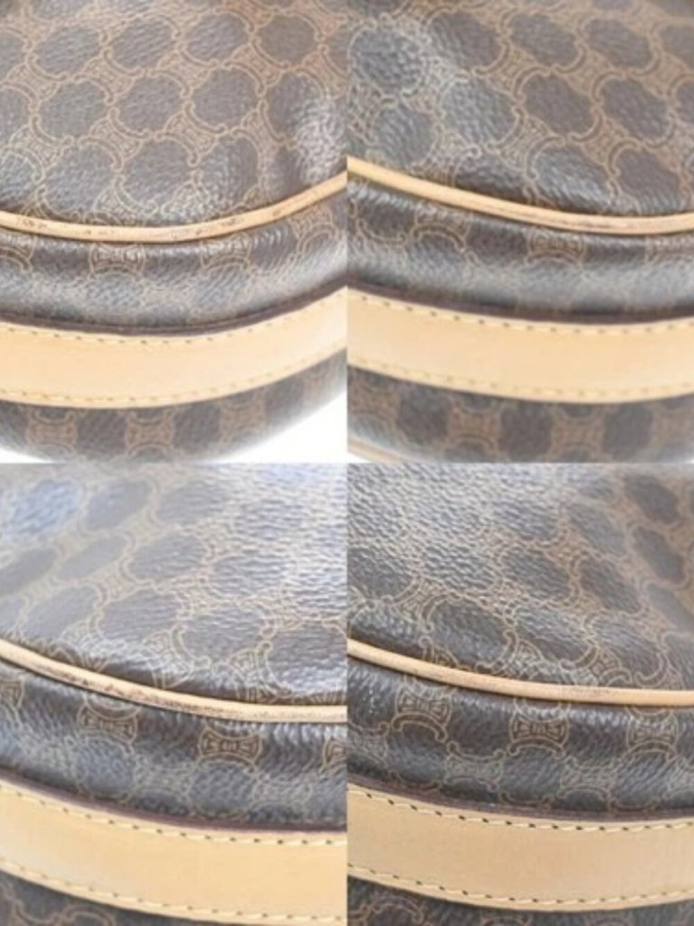 CELINE Logo Macadam Pattern Shoulder Bag PVC Leather Brown GHW Italy 67MA399 - Picture 6 of 16